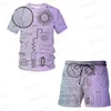 Männer Set Trainingsanzug Für Mann Übergroße Kleidung Mathe Formel T-shirt Shorts Sportswear Herren T-shirts Mode Anzug Sommer Streetwear 220726