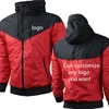 Felpa con cappuccio da uomo con cuciture autunnali primavera può personalizzare la giacca sportiva casual di moda in cotone Felpa con zip da uomo di alta qualità 220704