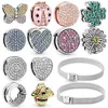 925 Silver Four Clover Butterfly Charm Jewelry Fit Pandora Reflection Mesh Pulsera