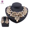Mode rhinestone kristall choker halsband för kvinnor uttalande halsband örhängen krage bröllopsfest smycken sätter 10 färger