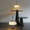 Table Lamps Northern Europe Modern Foyer Study Bedroom Light Fixture Marble Base Metal Body Wedge Lustre Home Decor 90-260V CCCTable