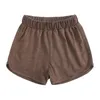 Children's Solid Color Shorts Pant Korean Boys And Girls Striped Edge Pants Loose Sports Short M4130