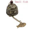 Interiördekorationer Etnisk stil Bar Pendant Naxi bil hängande ornament Dongba Craft Small Fish Gulong Copper Bell ChimeInterior