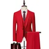 Jacketsvestpants mens högkvalitativa affärs blazers bröllop brudgummen bröllopsklänning Threepiece Suitman Tuxedo S6XL 220705