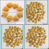 Pendant Necklaces Pendants Jewelry Charms Natural Yellow Jades Stone Love Heart Bead 20Mm For Necklace Ma Dhtaj