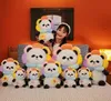 New cartoon sun flower little panda plush toy doll backpack panda dolls children's gift
