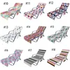 Housse de chaise de plage avec poche latérale couverture de serviette de chaise longue colorée sangle portable serviettes de plage double couche couverture épaisse