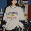 Vintage Bear Haftowe bluzy Kobiety HARAJUKU Streetwear Casual Long Rleeve Crewneck Ogabersia moda z kapturem Koreańskie dziewczyny 220812