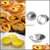 7cm Yumurta Tarts Mod Yeniden Kullanılabilir Yuvarlak Yuvarlak Alüminyum Alaşım Kalıpları Buğulanmış Cupcake Pirinç Pastaları Tartletler Muhallebi Teneke Kek Pişirme Aletleri Damla Teslimat 20