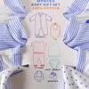 Babzapleume 8st/set Born Baby Boys kläder 100%Cotton Long Sleeve Girls Jumpsuit Toddler Outfits Kids Spädbarnskläder BC1002 220507