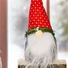 Pine Needle Plaid Hat Rudolph Faceless Doll Party Christmas Gnomes Faceless Plush Toy Decorations Ornament Santa Xmas Gifts 7 6HB Q2