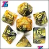 Gambing Leisure Sports Games Outdoors 2-Color Dice Set D4-D20 Dungeons And Dargon Rpg Mtg Board Game 7Pcs/Set Drop Delivery 2021 Qyhxn