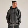 Sweats à capuche pour hommes Hip Hop Rétro Lettre Imprimer Lavé Couple Sweat À Capuche Streetwear Harajuku Surdimensionné Casual Hommes Lâche Polaire Hoo Imon22