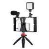 Camcorders Puluz 4 In 1 Vlogging Live-uitzending Smartphone Video Rig 4.6 Inch Led Selfie Ring Licht & Microfoon Mount Statief Hoo343K
