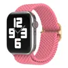 Flätade solo -slingband för Apple Watch Band 44mm 40mm 38mm 42mm 40 44 mm Tyg Nylon Elastic Armband för IWatch Series 3 4 5 SE 6 -band