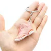 34 Styles Designer Mini 3D Basketball Shoes Keychains Stereoskopiska sneakers Key Chain Car Ryggsäckhängen