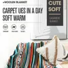 Blankets Jacquard Striped Throw Blanket Flannel Fleece Soft Adult Bed Cover Winter Warm Stitch Fluffy Linen Bedspread For Sofa