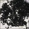 Pietre preziose sciolte Gioielli Mini Irregar Pietra nera naturale per Home Office Bank Decor Collana Bracciali Fare Fash Dhci1