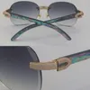 Nowy Micro Better Luksusowy Diament Zestaw Diamless Metal Okulary Oryginalna Pearl Shell Inside Black Buffalo Róg Rama 18K Złote Męskie Kobiece Okulary 3.0 Grube obiektyw Rozmiar: 60