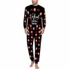 Custom Face I Licked Hearts Black Couple Matching Pajamas Set Suit Home Unique Design Personalized Indoor Soft Gifts 220621