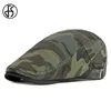 Fs Armée Vert Camouflage Béret Cap Hommes Femmes Solide Bérets Slouchy Chapeau Peaky Blinder Casquettes Plates Casquette Gorras Chapeaux J220722