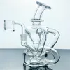 5,5 tums återvinningsglas Bong Tornado vattenpipa Återvinningsbar dab Rig Rökvattenpipa Butt Pipe Storlek 10 mm skål