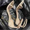 Summer Sexy Opyum Sandals Shoes Patent Leather Gold-tone Heel Ankle Strap Side Buckle Stiletto HeelS Lady Gladiator Sandalias Party Wedding EU35-42