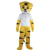 Costume della mascotte della tigre gialla di Halloween Personaggio dei cartoni animati di alta qualità per adulti Taglia per adulti Festa di compleanno di carnevale di Natale Vestito da esterno