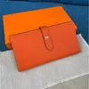 7A High Quality Fashion women clutch wallet togo cowhide leather wallet single zipper wallets lady ladies long classical purse with orange box card multiple colour