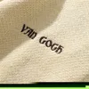 秋のコットンヒップホップメンセータープルオーバープルHomme van Gogh Painting Embroideryニットセータービンテージメンズセーター220811