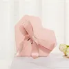 Hjärtformad presentförpackning med originalitet med handgåvor låda läppstift parfym bow set förpackning bärbart pappersfodral 101 e3