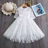 3 6 8 ans Costumes d'hiver pour filles Kid dentelle robe moelleuse enfants soirée robe de bal cadeau d'anniversaire vêtements filles vêtements décontractés G220518