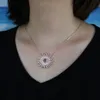 Türkische Auge Anhänger Frauen Weibliche Schmuck Mikro Pflastern 5A Zirkonia Geometrische Bösen Augen Anhänger Halskette Großhandel