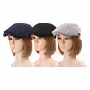 Berets Men Warm Winter Cotton Knitted Gatsby Crochet Cap Driving Flat Sun Hat Cabbie Beret Sboy Ivy