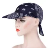 Wide Brim Hats Women Bandana Scarf Hat Outdoor Visor Cashew Print Cap Girl Ladies Beanie Turban Bowknot Long Tail Head High QualityWide