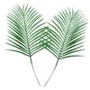Dekoracyjne kwiaty wieńce 2pc sztuczne tropikalne liście palmowe fałszywe rośliny Faux duży liść drzewa zielony na aranżacje ślubne impreza domowa d d.