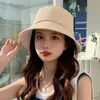 여성용 양동이 모자 여성용 디자이너 Womens Sunhat Women 's Sun Hat 넓은 모자 캐주얼 순수한 면화 자수 편지 패션 샌디 비치 서머 Sunbonnet