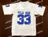 Nieuwe Al Bundy #33 Polk High Men's voetbalshirt getrouwd met kinderen die blauw witte S-3XL hoge kwaliteit hebben genaaid