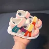 2022 Zomer nieuwe kinderen schoenen jongens zachte zolen strandschoenen mannelijke baby baotou anti-kick kids sandals boy girl sandalen maat 21-30 g220523