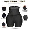 Intimo modellante da donna Intimo modellante da donna Cerniera Body Shaper Vita alta Controllo della pancia Intimo Culo finto Rinforzatore dell'anca imbottito BuLifter Mutandine push up