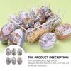 Opakowanie prezentów 6pcs Easter Egg Tinplate pudełko kreskówek w kształcie jajka cukierki