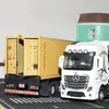 Da 1 a 50 Camion in lega pressofusa Modello di testa di camion Giocattolo Camion portacontainer Tirare indietro con veicoli di trasporto di ingegneria leggera Giocattoli per bambini 220720