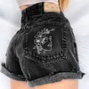 Dames denim shorts hoge taille modebroek streetwear zwarte vriendje stijl 210702