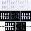 False Nails 240pcs/Bag Full Cover Fake Nail Artificial Press On Long Ballerina Clear/Natural/white Coffin Art Tips Manicure Tool Prud22
