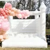 Mats PVC Bouncy Castle Inflatable Wedding Jumper White Bounce House Bridal Wedding jumping Bouncer with blower and decorations 770 E3