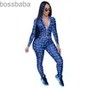 Women Tracksuits Printed Two Pieces Outfits Designer Clothes 2021 Zipper Cardigan Long Sleeve Pants Ladies 2 Piece Jogger Sets 815