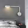 Düğme anahtarı ile duvar lambası modern minimalist kapalı ışıklar koridor yatak odası başucu aydınlatma ayarlanabilir açı altın duvar