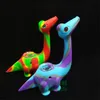 Unbreakable Silicone Dinosaur Smoking Pipe Water Bubbler Bong Kit Hookah Rasta Plastic Tobacco Hand Pipe YAREONE