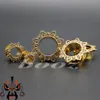 Kubooz Aço inoxidável Cristal Padrões de orelha de orelhas Túneis de jóias corpora