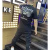 T-Shirt Erkekler Yaz Yeni Yuvarlak Boyun Kısa Kollu Motosiklet Baskılı Erkek Üst Trendi Gençlik Tees Mercerize Pamuk İnce Adam Giyim